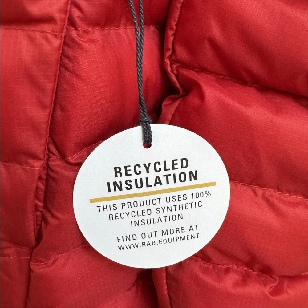 RAB Cirrus Alpine PrimaLoft Insulated Jacket Ascent Red Men Large L YKK Zip - Picture 2 of 9